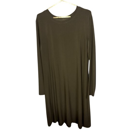 Norma Kamali XL Long Sleeve Dress Black - Picture 1 of 4